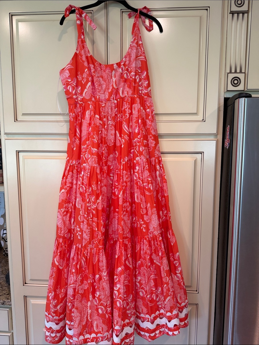 Coral and Pink CK Bradley dress size Large new with tags
